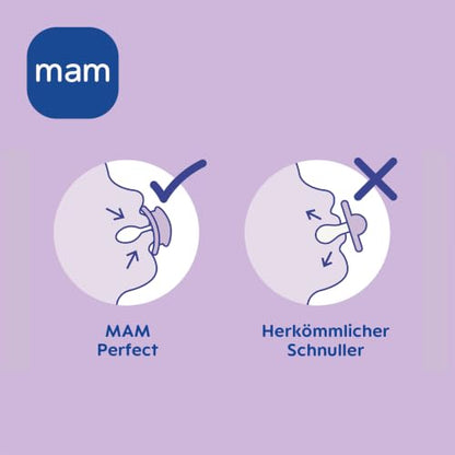 Sucette physiologique en silicone MAM Perfect 16 mois et plus x2