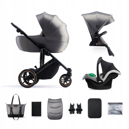 KINDERKRAFT PRIME2 PRO 3w1 wózek wielofunkcyjny do 22kg + fotelik MINK PRO