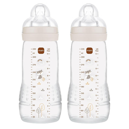 MAM Easy Active set de biberones 2x 330 ml 4 m+ tetina 2 ZORRO