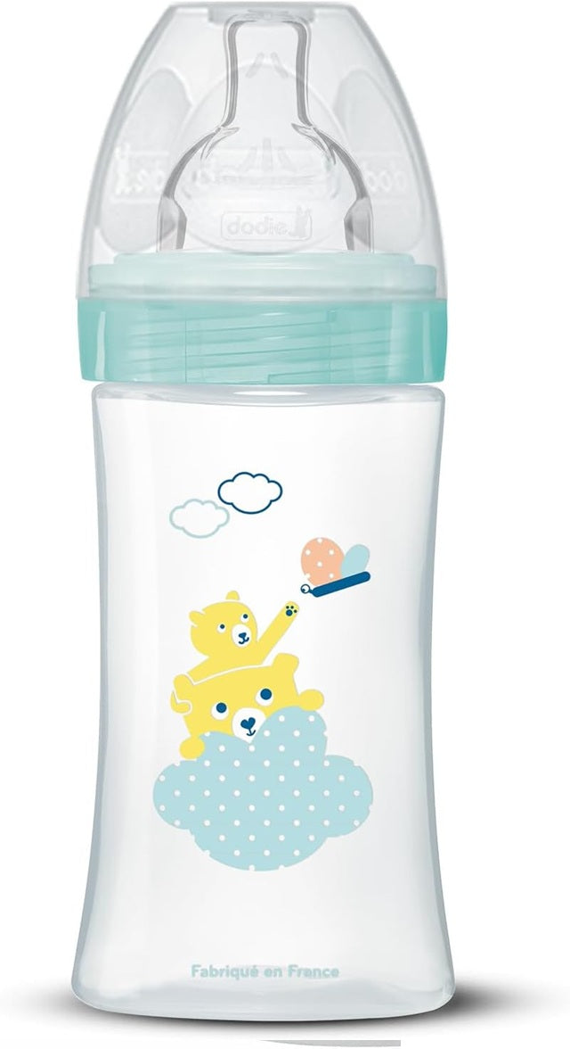 DODIE Sensation+ láhev 270 ml dudlík 2 střední průtok 0-6 m MEDVĚD a LEV