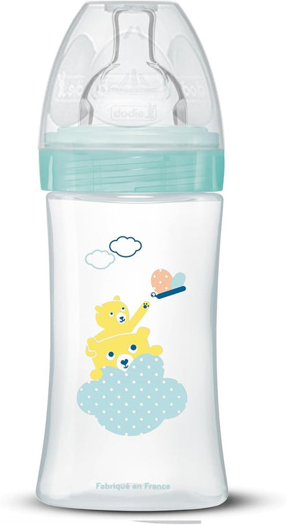 DODIE Sensation+ láhev 270 ml dudlík 2 střední průtok 0-6 m MEDVĚD a LEV