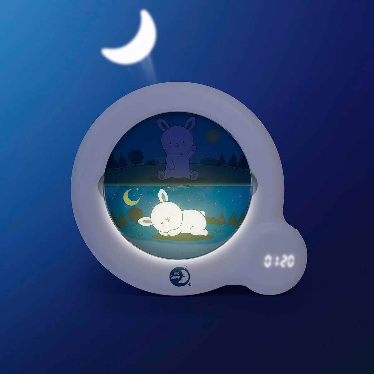 PABOBO Kid Sleep Essential 3w1 budzik treningowy zegar lampka nocna 18 x 20 cm