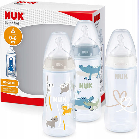 NUK No Colic cumisüveg szett 3 x 300 ml 0-6