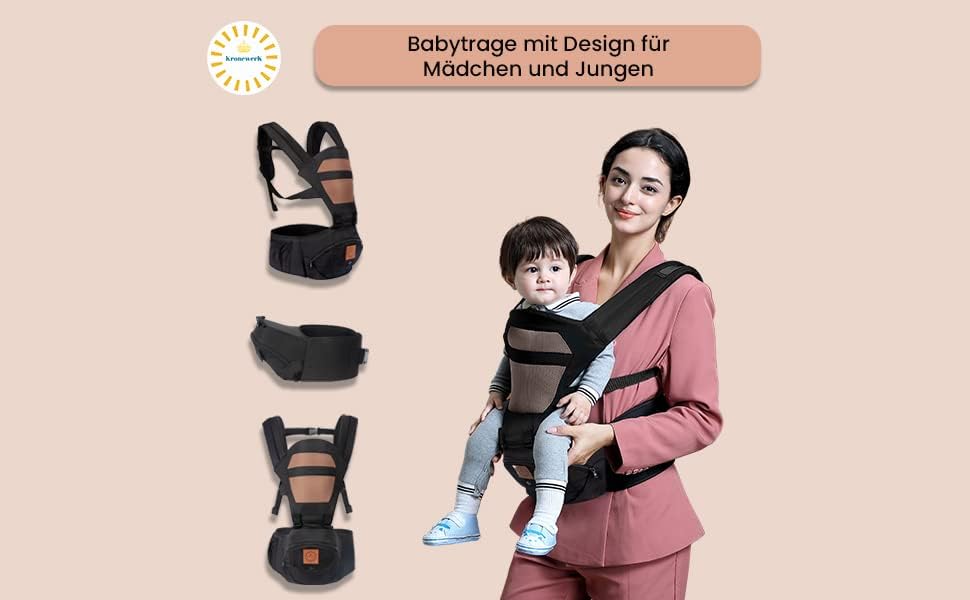 KRONEWERK nosidełko ergonomiczne z pasem biodrowym 6w1