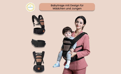 KRONEWERK porte-bébé ergonomique avec ceinture abdominale 6 en 1