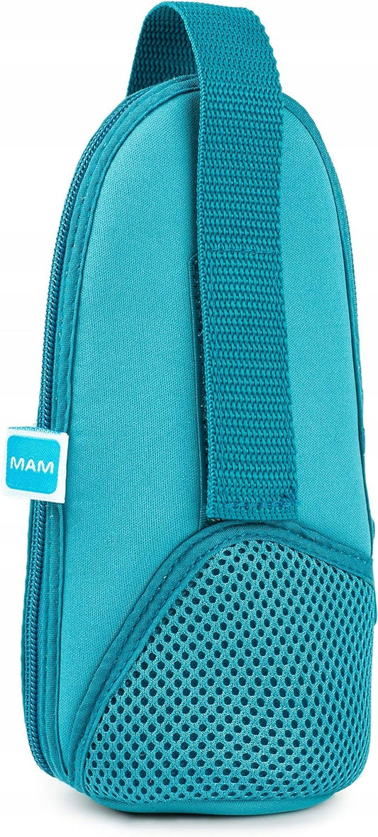 MAM Thermal Bag torba termiczna na butelkę 21 cm, niebieska torba neoprenowa BPA free do butelki