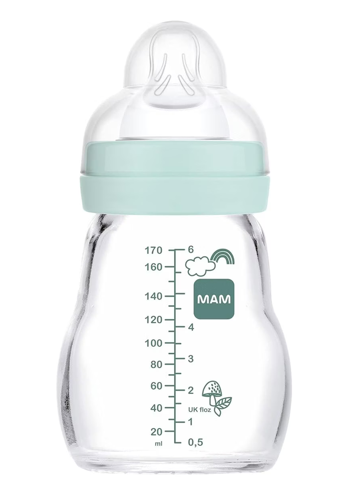 MAM Feel Good biberon in vetro 170 ml 0 m+ tettarella 1