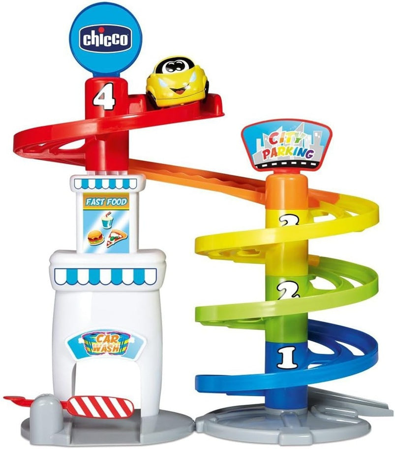 CHICCO parking wielopoziomowy 37 cm + samochód Turbo Ball