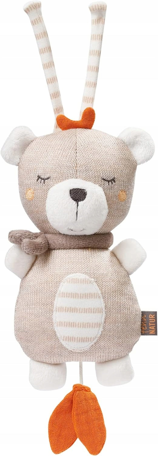 FEHN Natur гушкаща играчка от органичен памук с музикална кутия 19 cm