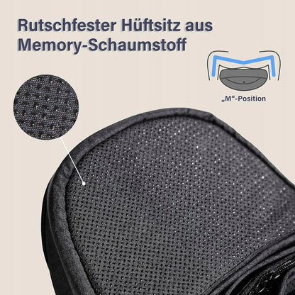BABYMUST fotelik nosidełko biodrowe 4-30 kg z antypoślizgowym siedziskiem z memory-schaumstoff