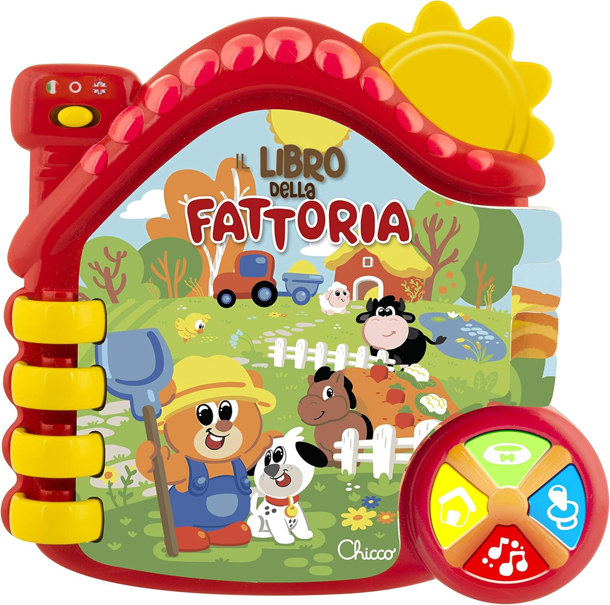 CHICCO Fattoria libro elettronico educativo LINGUA INGLESE e ITALIANA