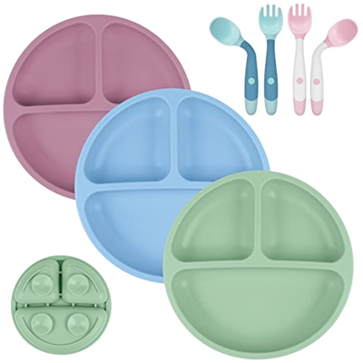 VICLOON three-section plate with suction cup x3