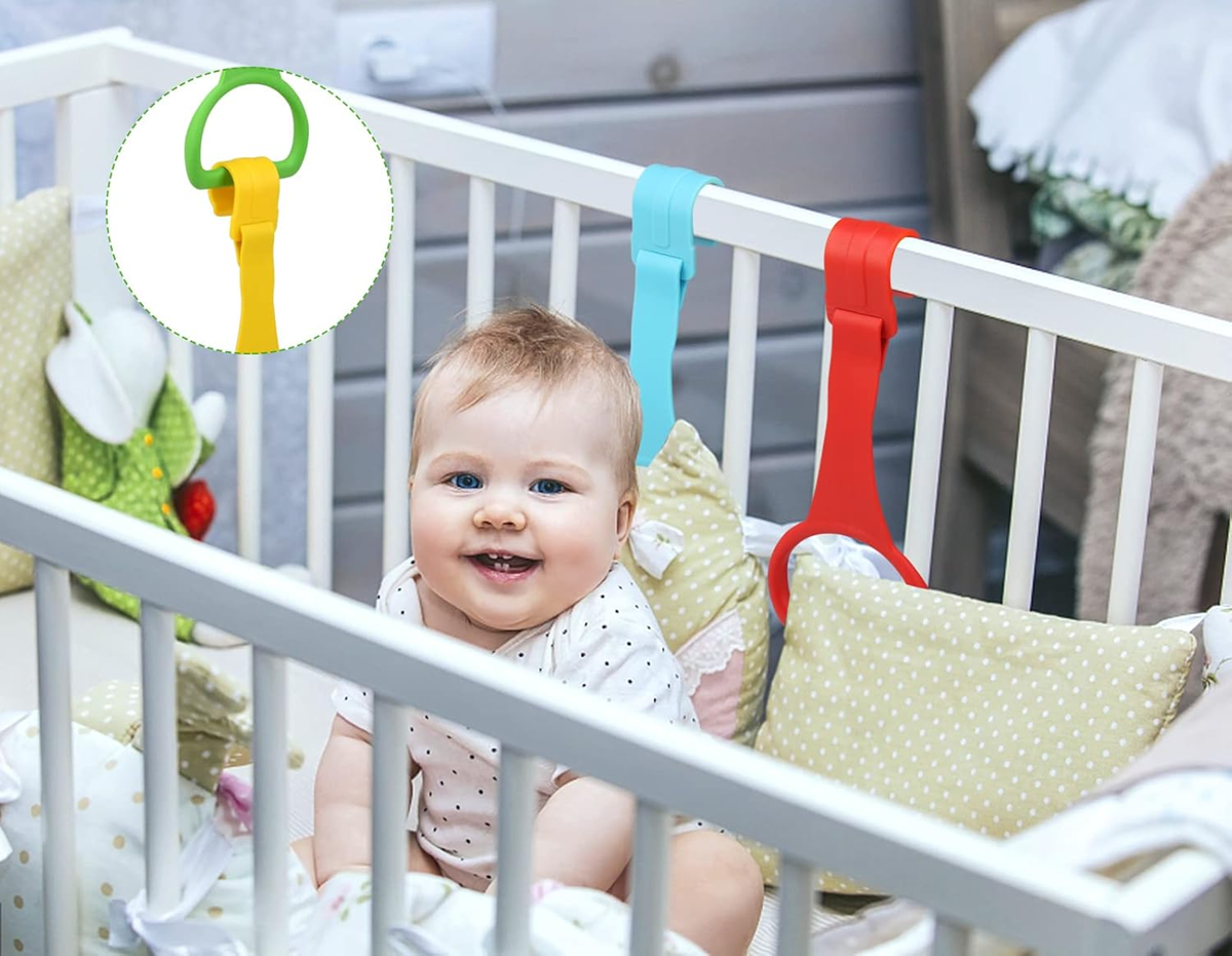 JOY PLUS maniglie in silicone per lettino che facilitano al bambino di alzarsi 4 pezzi