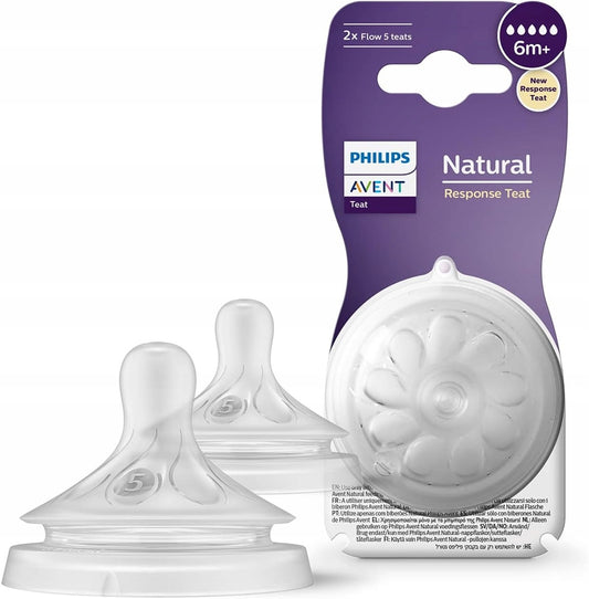 PHILIPS AVENT Natural RESPONSE smoczki 6m+ x2