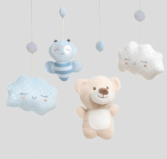 INTERBABY въртележка с музикална кутийка за креватче МЕЧЕТА и ОБЛАЧЕТА
