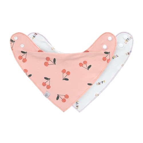 Lässig Happy Fruits Cherry Bandana-Lätzchen mit Druckknöpfen
