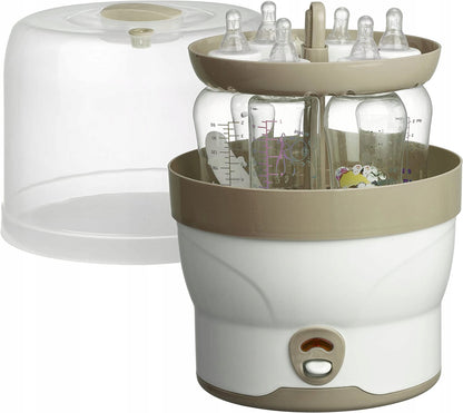 BABYRUF BS29 elektrisk dampsterilisator 6 flasker på 11 min + tang