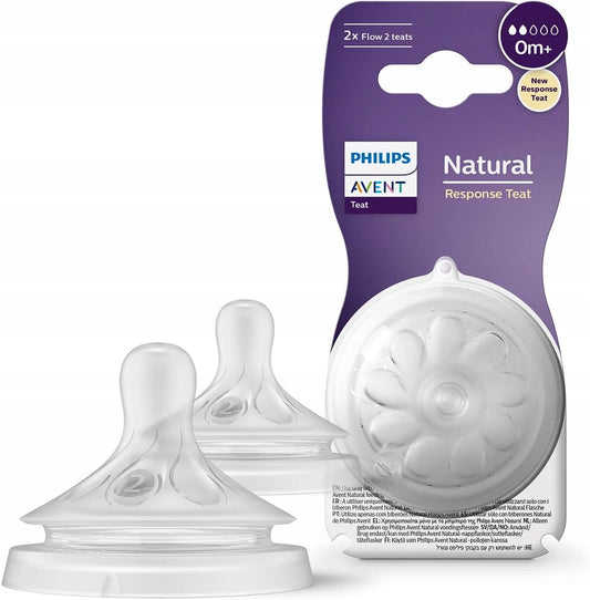 PHILIPS AVENT Natural RESPONSE θηλές μπιμπερό 0 μηνών+ x2