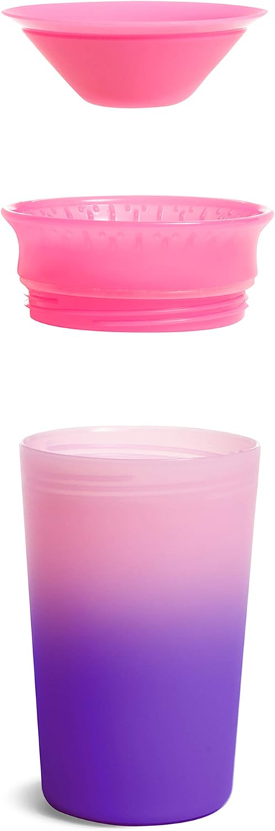 MUNCHKIN Miracle cană anti-vărsare care își schimbă culoarea, gură 360° 266 ml 12 luni+