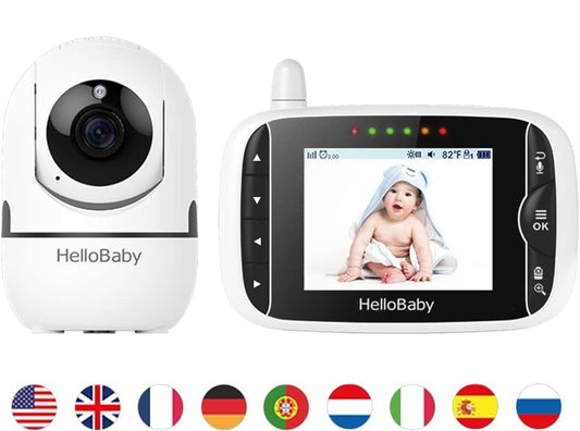 HELLO BABY HB65 дистанционно управлявана електронна бебефон 3,2" TFT LCD