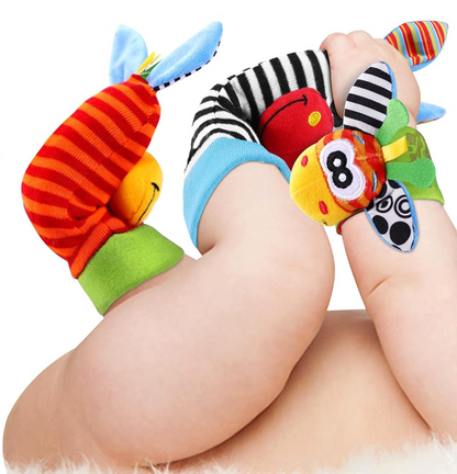 RXYYOS braccialetti da polso e calzini con sonagli x 4