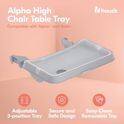 HAUCK Alpha Tray Grey допълнителна табла плот за столче