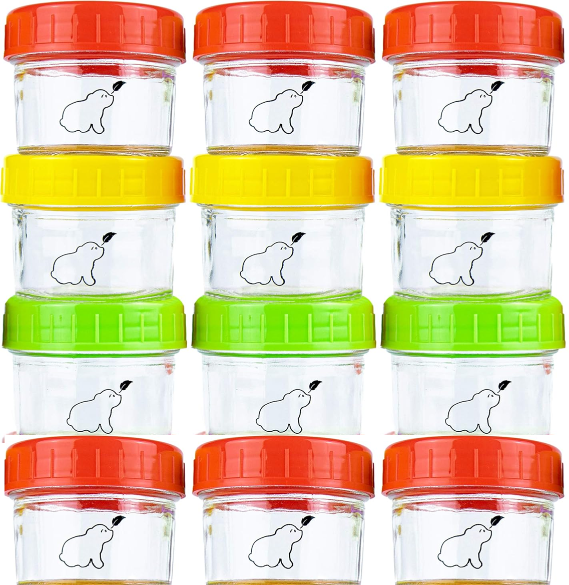 BUDDING BEAR contenitori in vetro barattoli 120 ml x 12