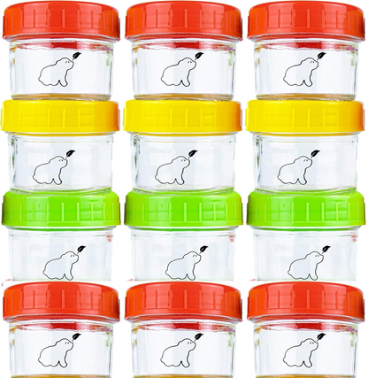 BUDDING BEAR contenitori in vetro barattoli 120 ml x 12