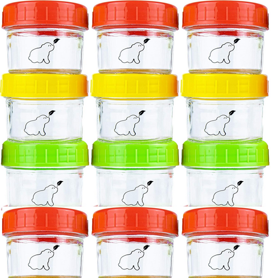 BUDDING BEAR recipiente din sticlă borcănele 120 ml x 12