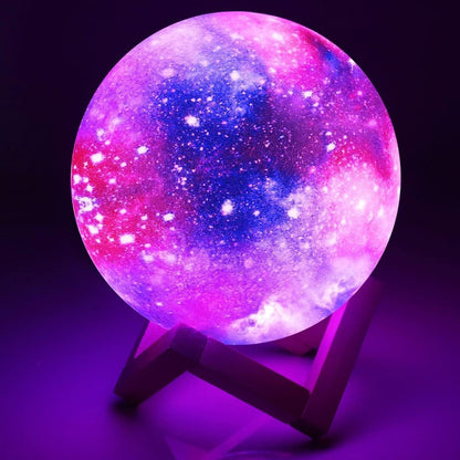 BAKTH Galaxy maan nachtlampje 16 kleuren + afstandsbediening en voet PRINCE