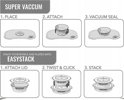 TWISTSHAKE mata CLICK MAT MINI + miseczka 6msc+ silikonowa mata z miseczką, super vacuum i easystack