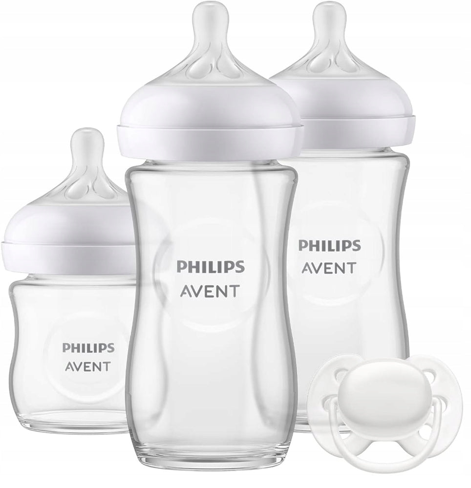 PHILIPS AVENT Natural Response zestaw 3 butelki SZKLANE + smoczek