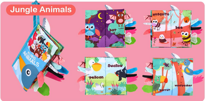 ZAWAER Flying Animals livro sensorial PENDENTE 12,5 x 22 cm