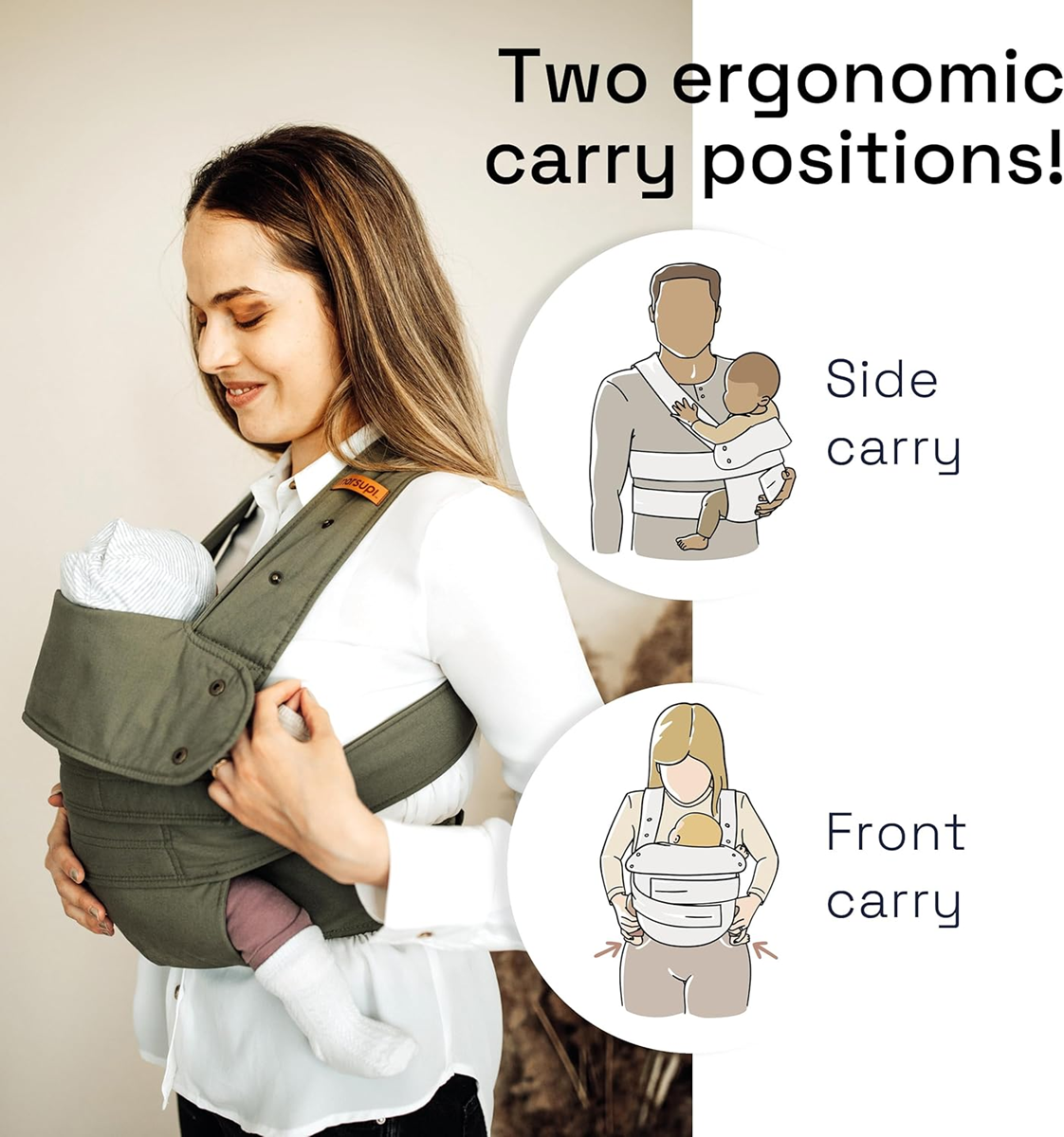 MARSUPI 2.0 ergonomische drager XL 3,5 - 15 kg