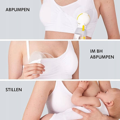 MEDELA сутиен за кърмене и изцеждане на кърма 3в1 M