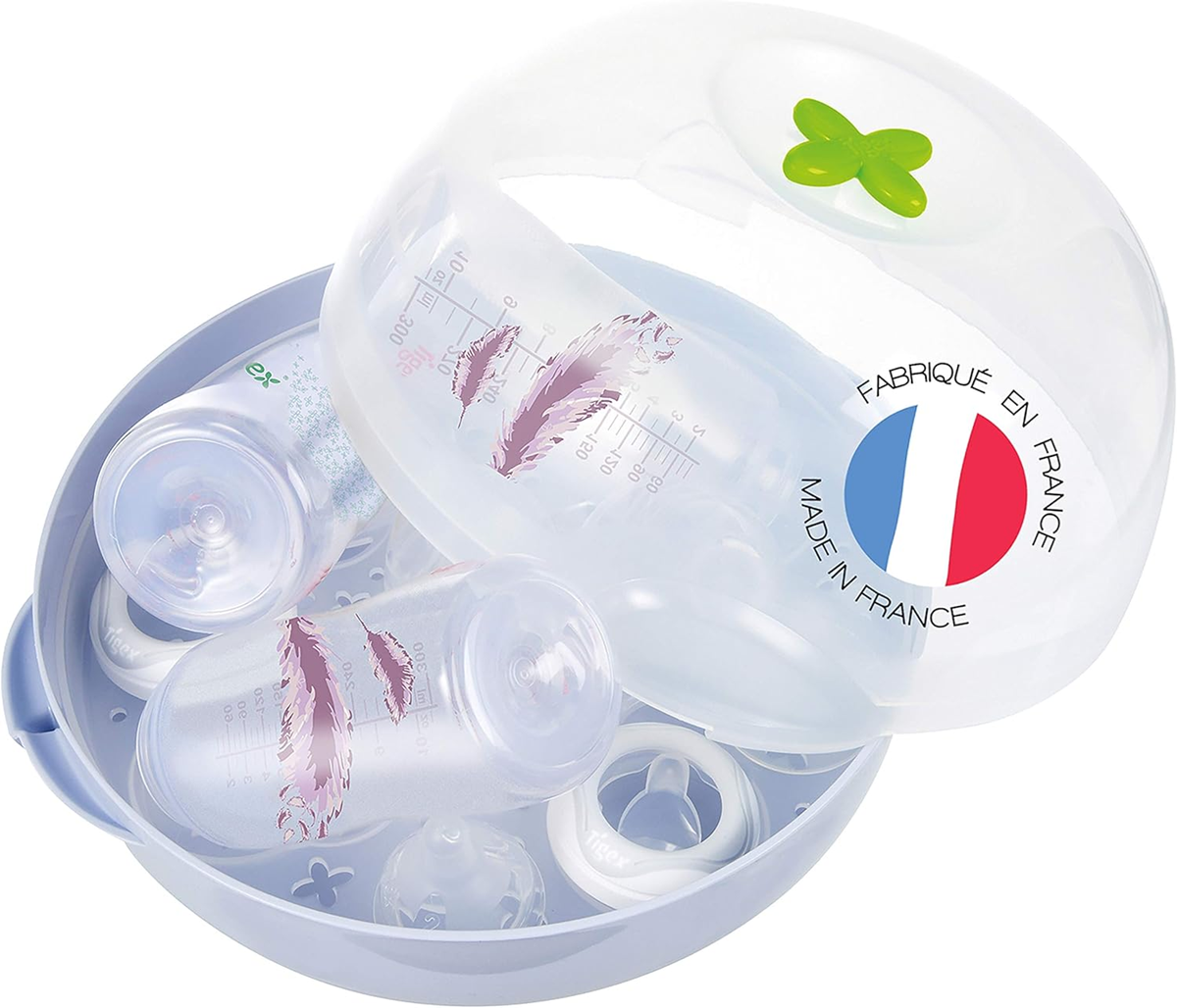 TIGEX Express sterilizzatore a microonde 5 biberon e accessori 4 minuti