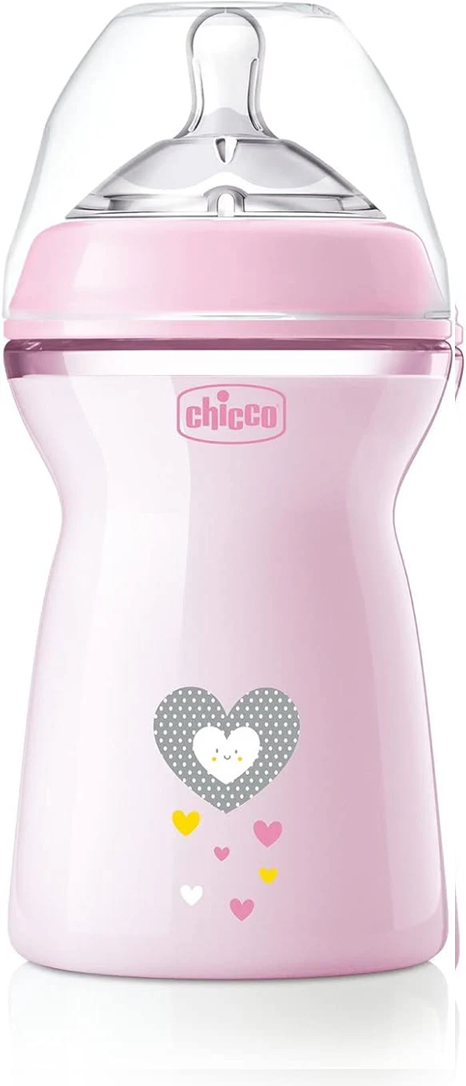 CHICCO NaturalFeeling cumisüveg 330 ml 6 hónap+ gyors folyás