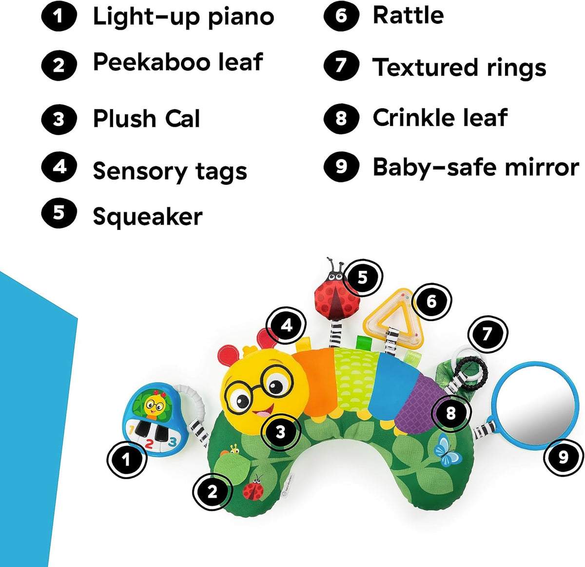 BABY EINSTEIN възглавница за игра по коремче гъсеница 0+