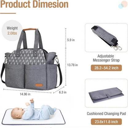 LEKEBABY sac pour poussette + matelas à langer