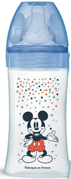 DODIE cumisüveg 270 ml 0–6 hónap cumi 2 közepes áramlás MICKEY