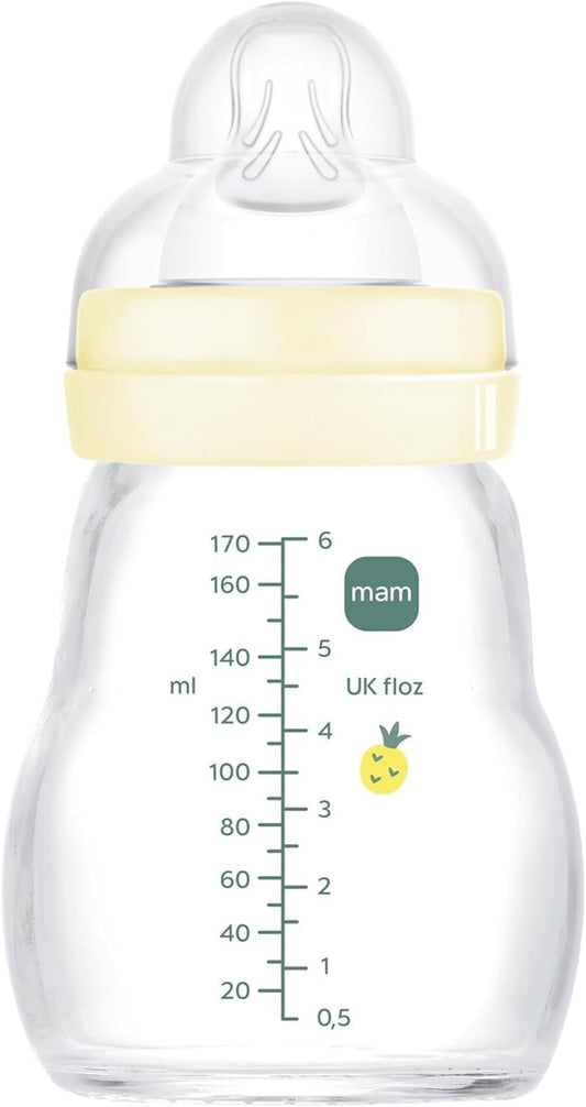 MAM Feel Good glazen fles 170 ml 0 m+ speen 1