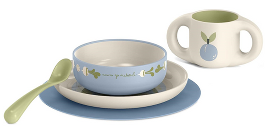 SUAVINEX Go Natural set di stoviglie 5 pezzi 6m+