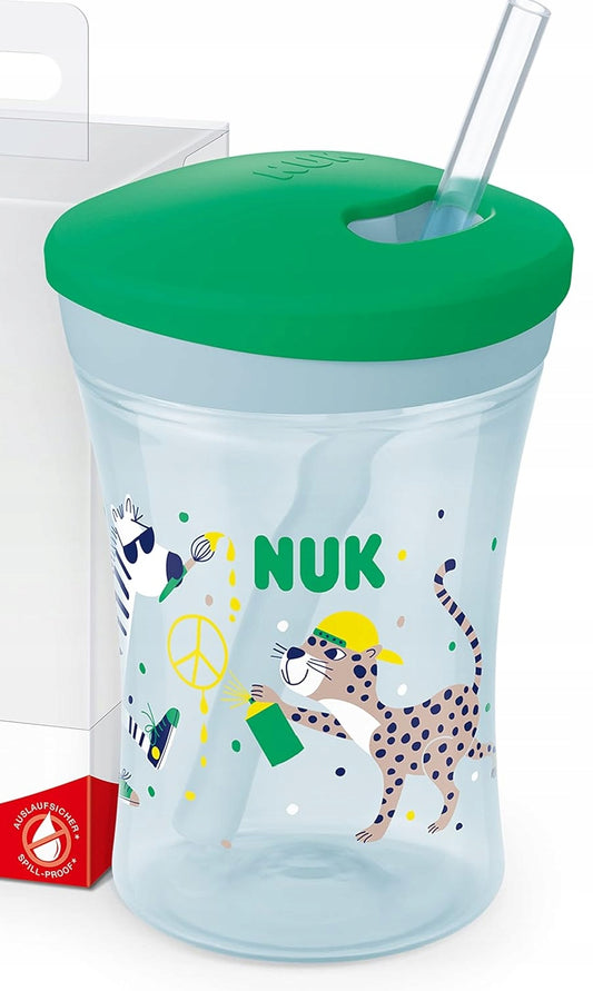 NUK Action Cupdrip cupage 12 m+colour greencapacity 230 mlmaterials polypropylene, siliconeBPA-freeused