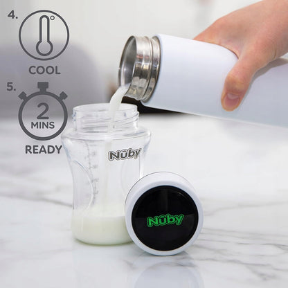 NUBY RapidCool chladiaca termoska na prípravu mlieka 240 ml LED