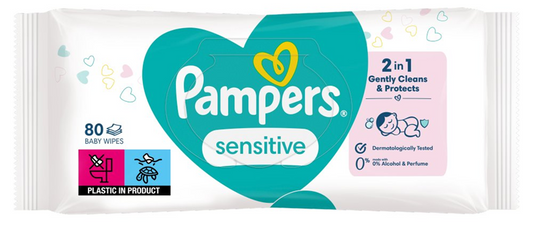 PAMPERS SENSITIVE chusteczki nawilżane x80