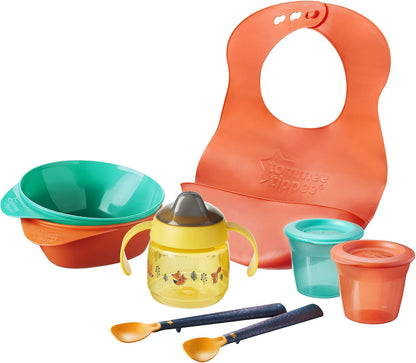 TOMMEE TIPPEE zestaw naczyń i dodatków 8el.