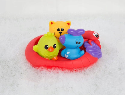 PLAYGRO Splash and Float giocattoli da bagno in gomma 6 mesi+ 4 pezzi