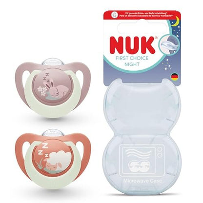 NUK First Choice Night smoczki 6-18m królik i owca 2 szt. – nowy – zdjęcie 3