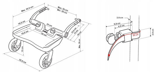 LASCAL Buggy Board Mini DOSTAWKA uniwersalna 22kg