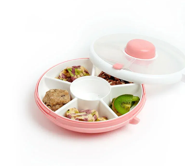 GOBE Snack Spinner roterende snackbeholder med 5 rum 5,5 x 16 cm